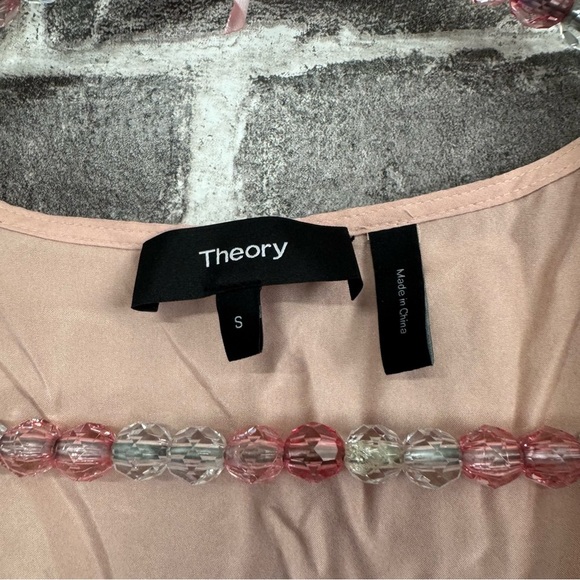 Theory cami blouse light pink 100% silk - Picture 3 of 7